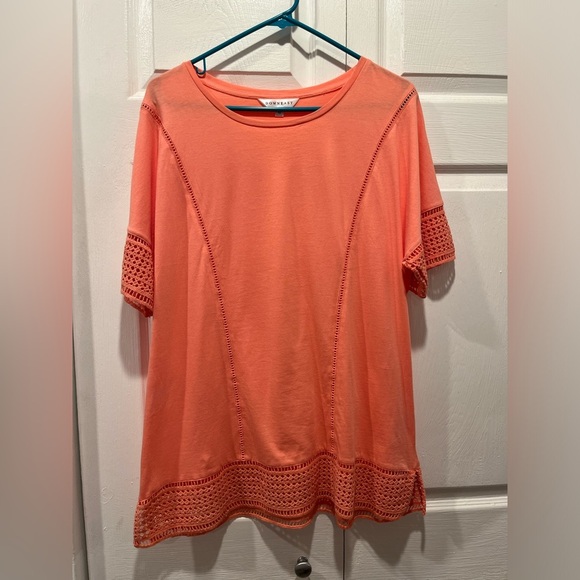 Coral Pink Short Sleeve Downeast T-shirt - Size Medium - Picture 1 of 7